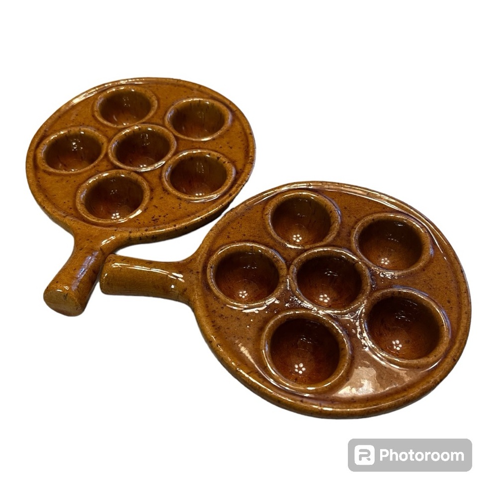 Set of two escargot trays